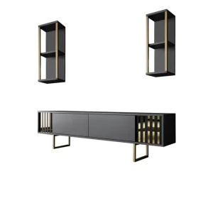 Beställ idag Masatomo Tv-bänk 180 cm Antracit/Svart - Möbler