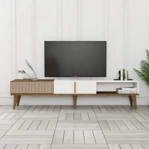 Lägg i varukorgen Lissione Tv-bänk 180 cm Valnöt/Vit - Möbler