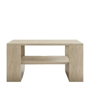Rabatter Iris Soffbord 80 cm Beige Beige - Möbler