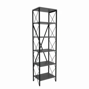 Snabb leverans Bokhylla Suadiye Bokhylla 50 cm Antracit,Svart - Förvaring