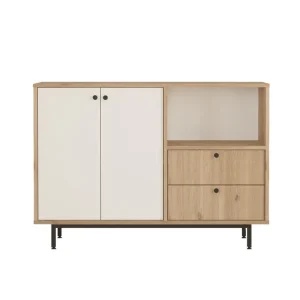 Outlet Donae Byrå 120 cm Ek/Vit - Förvaring