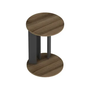 Haelyn Sidobord 34 cm Valnöt/Antracit - Möbler Erbjudandepris