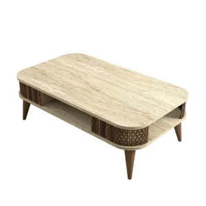 Eylul Soffbord 105 cm Beige - Möbler Fynd