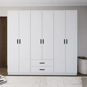 Bästa pris Yaman Garderob 180x190 cm Mattvit - Förvaring