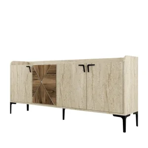 Köp online Hungirr Konsollbord 180 cm Valnöt/Beige - Möbler