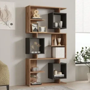 Icardi Bokhylla 90 cm Brun/Antracit - Förvaring Kampanj