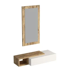Snabb frakt Vien Sidobord 82 cm Brun/Vit - Möbler