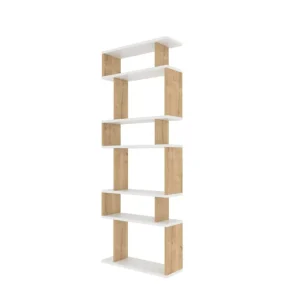 Erbjudande Bates Bokhylla 60 cm Vit/Ek - Förvaring