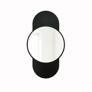 Ewelina Vägghängd Spegel Rund 60 cm Svart - Inredning Rea