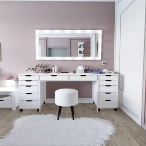Handla nu Durusu Sminkbord 200 cm Mattvit - Möbler