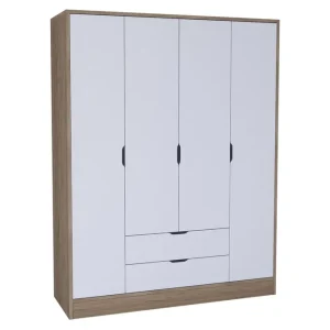 Snabb leverans Nordhs Garderob 170x183 cm Ljusbrun/Vit - Förvaring