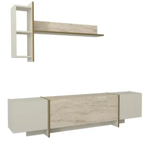 Sänkt pris Veyron Tv-bänk 180 cm Beige/Sandsten - Möbler