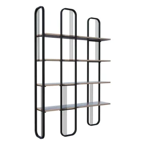 Pemu Bokhylla 125 cm Svart - Förvaring Handla nu