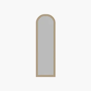 Rusele Vägghängd Spegel Svängd 50 cm Beige - Inredning Nedsatt pris