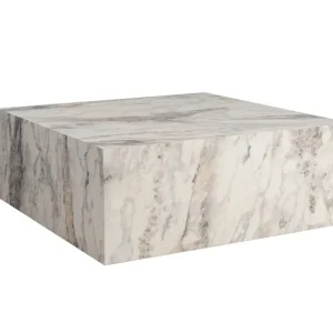 Fri frakt Rambabu Soffbord 90 cm Vit marmor - Möbler