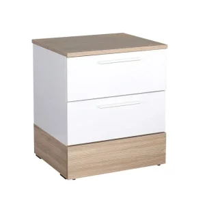 Bästa pris KMD Sängbord 45 cm Ek/Vit - Möbler