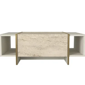 Kundfavorit Veyron Soffbord 104 cm Beige/Sandsten - Möbler