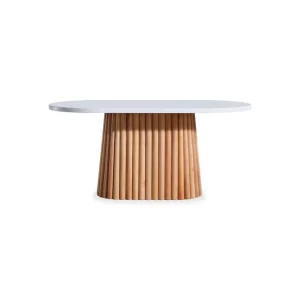 Rea Karamea Matbord 170 cm Oval Vit/Natur - Möbler