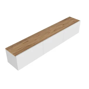 West Tv-bänk 150 cm Vit/Brun - Möbler Rabatt