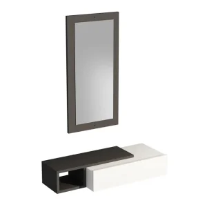 Fynd Vien Sidobord 82 cm Antracit/Vit - Möbler