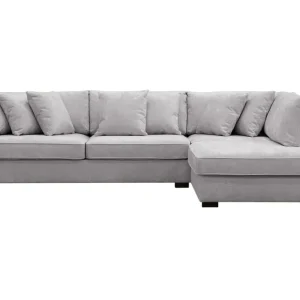 Kundfavorit Scandinavian Choice Rossita 4-sits Högervänd L-formad Djup Schäslongsoffa i Chenille Grå - Möbler