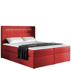 Masone Sängpaket Kontinentalsäng 200x200 cm Röd - Möbler Kundfavorit