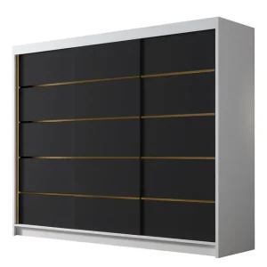 Cinerea Garderob 250x215 cm Svart/Vit - Förvaring Fynd