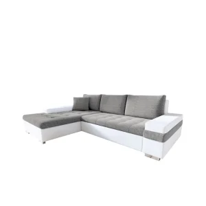 Naoma Soffa med Divan 3-sits Vit/Ljusgrå - Möbler Beställ idag
