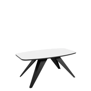 Hilts Soffbord 120 cm Svart/Vit - Möbler Begränsat erbjudande